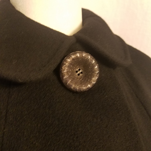 Cashmere Vintage Black Winter Coat - Picture 10 of 15